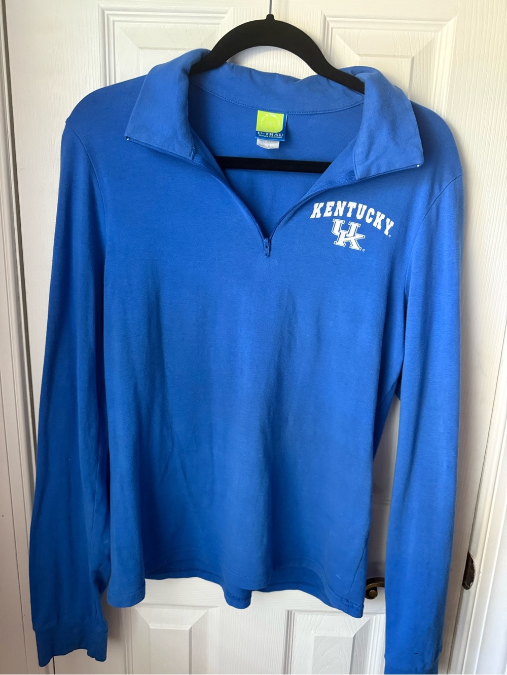 Kentucky Long Sleeve Quarter-Zip Top in Royal Blue